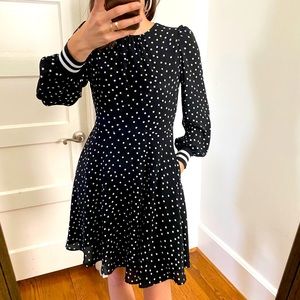 Vince Camuto Black and White Polka Dot Dress sz 2